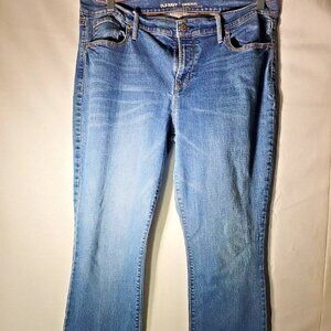 Old Navy Women's Original Mid-Rise Boot Cut Blue Jeans - Size 14